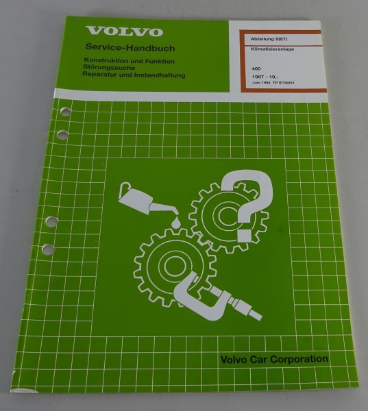 Werkstatthandbuch Volvo 440 460 Klimatisieranlage / Klimaanlage ab 1987