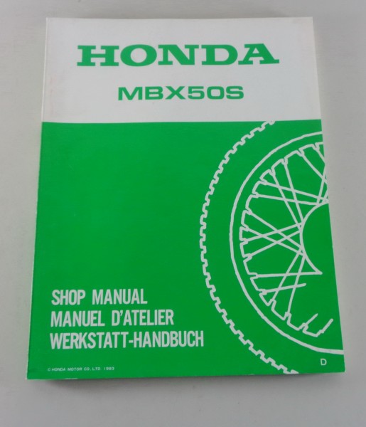 Werkstatthandbuch Ergänzung Workshop Manual Supplement Honda MBX 50 S Stand 1983