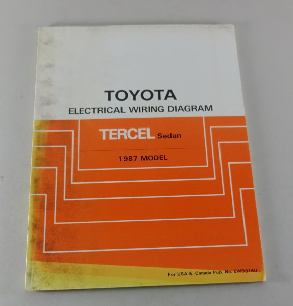 Workshop Manual Toyota Tercel Sedan electrical wiring diagram Stand 1987 Model