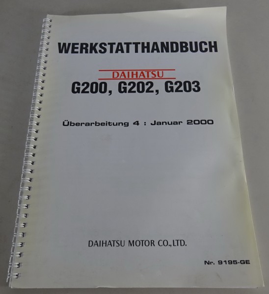 Werkstatthandbuch Daihatsu Charade G200 G202 G203 Stand 01/2000