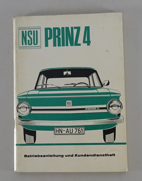 Betriebsanleitung / Handbuch NSU Prinz 4 von ca. 1969 - 1973