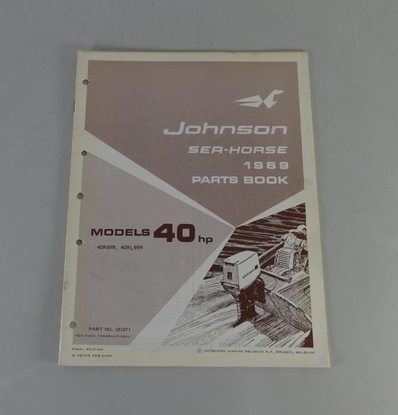 Teilekatalog OMC Johnson Outboards 40 PS Models Stand 1969