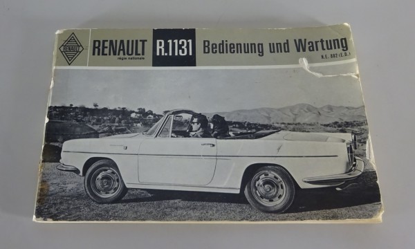 Betriebsanleitung Renault Caravelle / Floride R.1131 Cabrio Stand ca. 1963/64