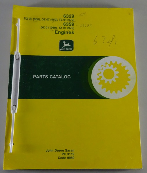 Teilekatalog / Parts list John Deere Motoren / Engines 6329 / 6359 Stand 04/1978