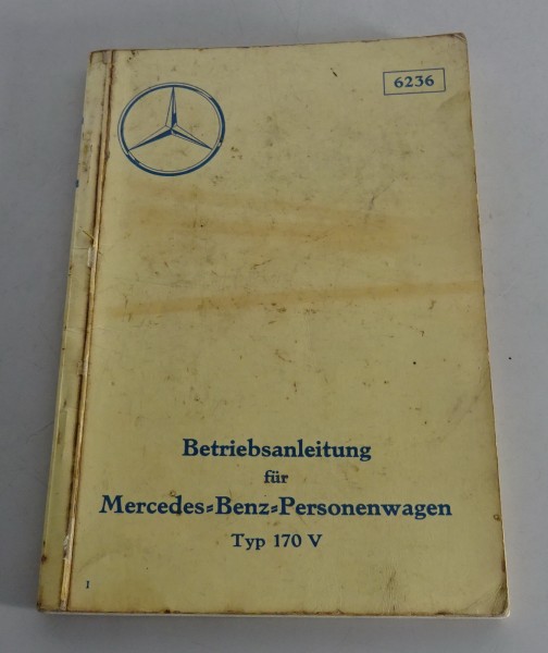 Betriebsanleitung / Handbuch Mercedes-Benz 170 V Typ W136 Stand 03/1936