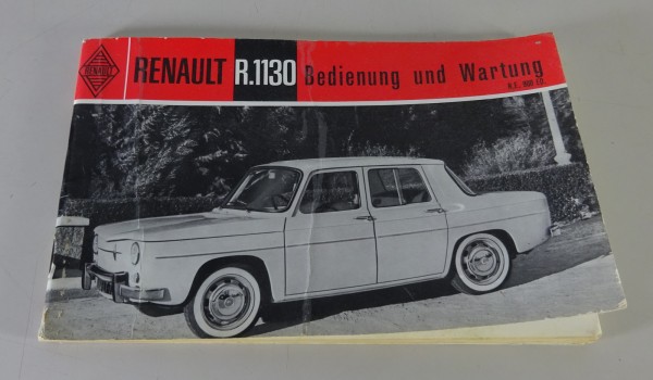 Betriebsanleitung / Handbuch Renault R8 R.1130 ab Baujahr 1962