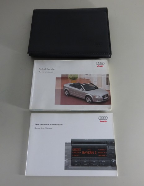 Owner's Manual + Wallet Audi A4 B7 Cabrio Petrol + Diesel from 2006