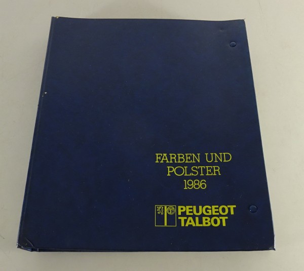 Polstermappe + Lackmuster Peugeot / Talbot diverse Modelle Ausgabe 1986