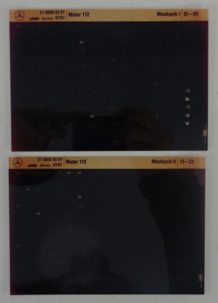 Microfich Teilekatalog Mercedes-Benz Benzin Motor M 112 Mechanik I - II 07/1997