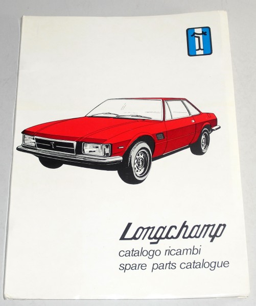 Teilekatalog / Ersatzteilliste De Tomaso Longchamp von ca. 1979