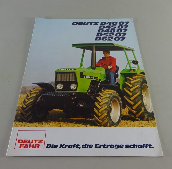 Prospekt / Broschüre Deutz Fahr D40 07 / D45 07 etc. Stand 11/1980