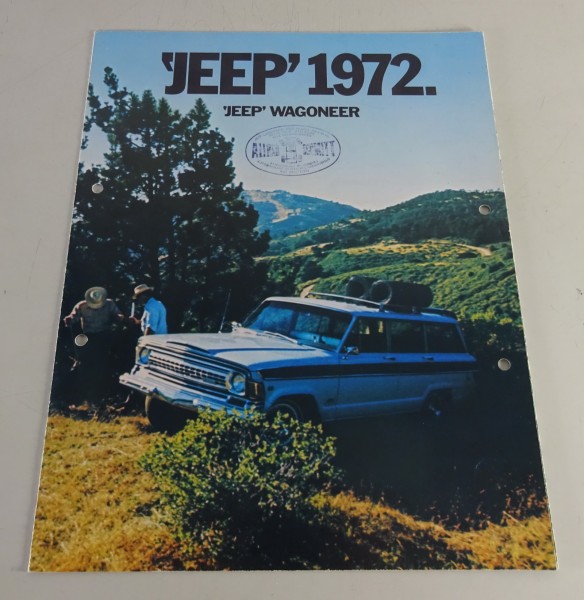 Prospekt / Broschüre Jeep Wagoneer Modelljahr 1972 - original