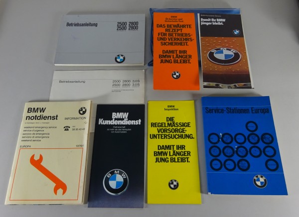 Bordmappe + Betriebsanleitung / Handbuch BMW E3 2500 / 2800 3.0 S Stand 07/1971