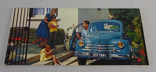 Prospekt / Faltprospekt / Broschüre Renault 4 CV Cremeschnittchen Stand 1961