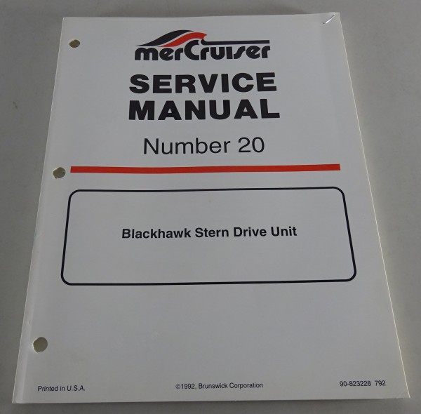 Werkstatthandbuch Mercury MerCruiser Blackhawk Stern Drive Stand 1992