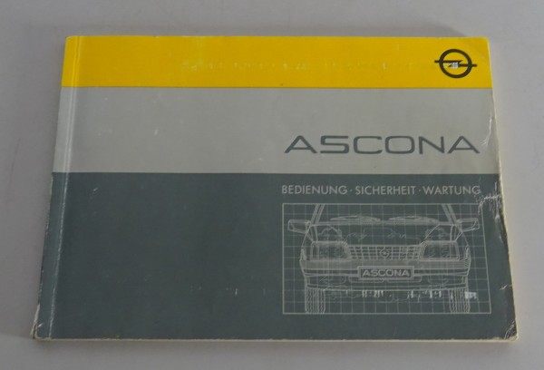 Betriebsanleitung / Handbuch Opel Ascona C Stand 1986