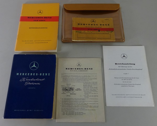 Bordmappe + Betriebsanleitung Mercedes-Benz Ponton W180 Typ 220 S Cabrio 1958