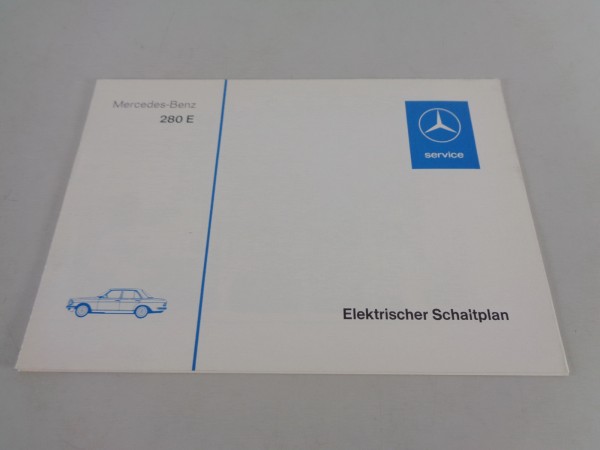 Elektrischer Schaltplan Mercedes W123 280 E Einspritzer von 01/1976