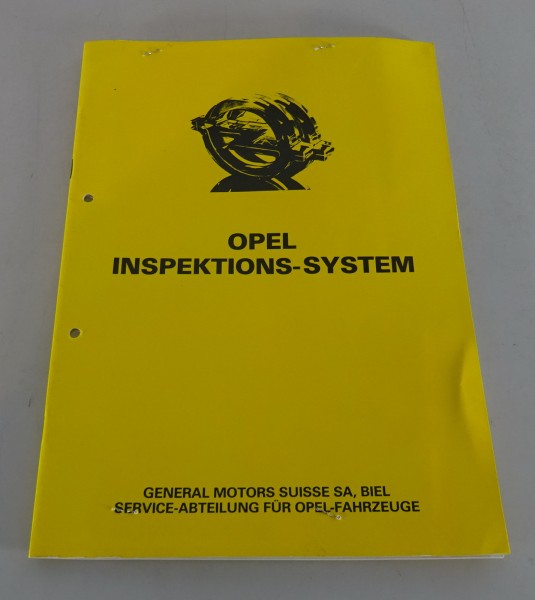 Werkstatthandbuch Serviceplan / Inspektionssystem Opel alle Fahrzeuge ab 1982