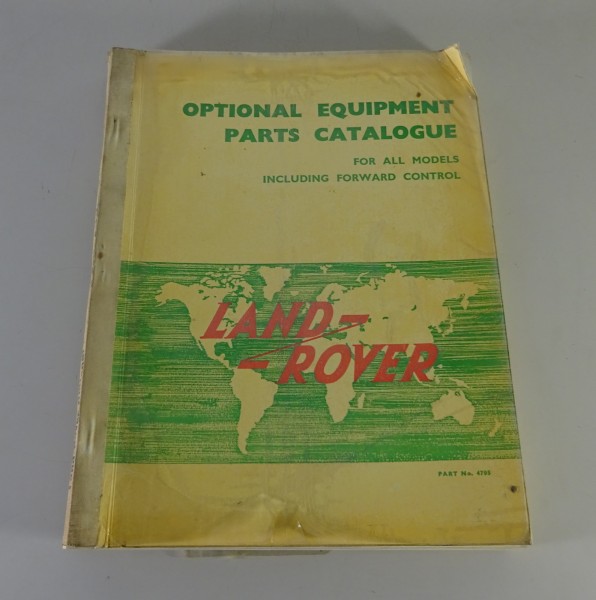 Parts Catalogue Land Rover 88/109 Serie II + II A Optional Equipment from 2/1965