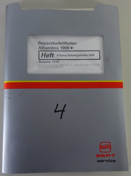 Werkstatthandbuch Seat Alhambra ab 1996 6 Gang-Schaltgetriebe 02N Stand 12/2001