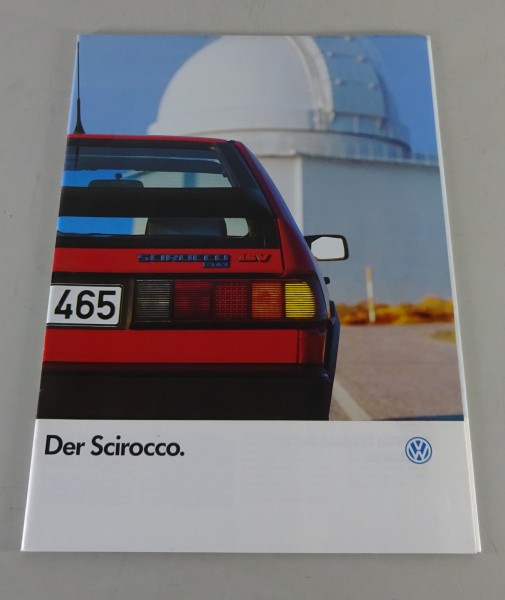 Prospekt / Brochüre VW Scirocco II Typ 53b GTX 16V Stand 01/1987