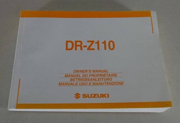 Betriebsanleitung / Handbuch Suzuki DR - Z 110 Enduro Stand 06/2003
