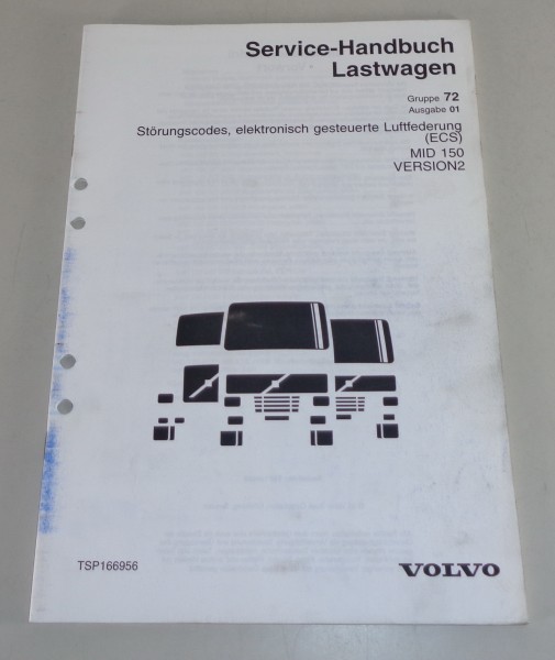 Werkstatthandbuch Volvo LKW Störungscodes Luftfederung (ESC) MID 150 Stand 2001