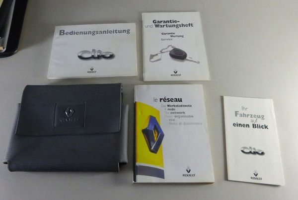 Bordmappe + Betriebsanleitung Renault Clio von 1998