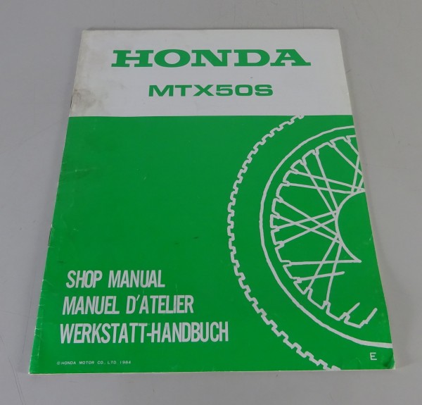 Werkstatthandbuch / Workshop Manual Nachtrag Honda MTX 50S von 1984