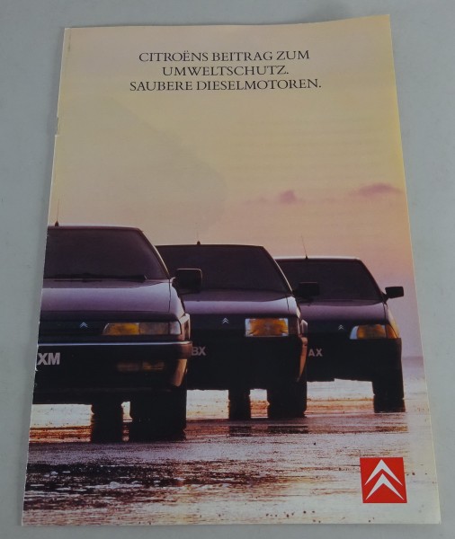 Prospekt / Brochure Citroen saubere Dieselmotoren Stand 03/1990