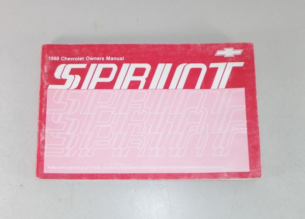 Owner's Manual / Betriebsanleitung Chevrolet Sprint von 1988