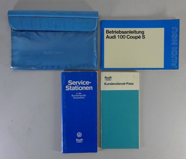 Bordmappe + Betriebsanleitung / Handbuch Audi 100 Coupé S C1 Stand 08/1974