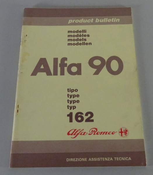Product Bulletin / Einführungsschrift Alfa Romeo Alfa 90 Typ 162 von 09/1984