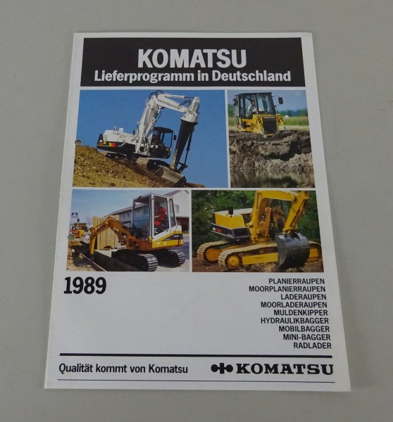 Prospekt / Broschüre Komatsu Lieferprogramm 1989 Stand 02/1989