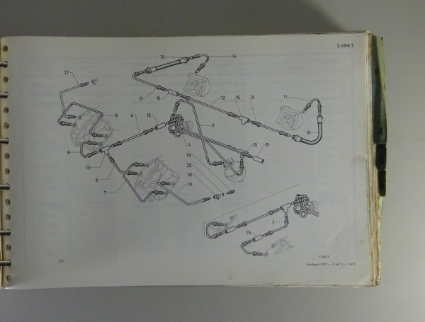 Teilekatalog / Parts list Citroen Model SM Stand 11/1972