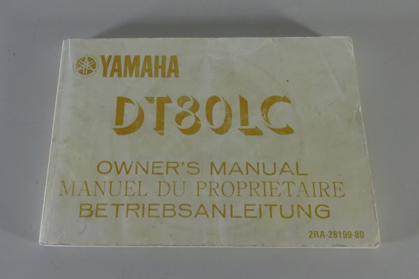 Betriebsanleitung / Handbuch / Owner´s Manual Yamaha DT 80 LC Enduro von 01/1987