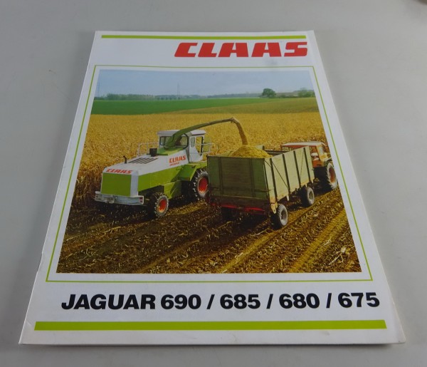 Prospekt / Broschüre Claas Feldhäcksler Jaguar 690 / 685 / 680 / 675 von 09/1984
