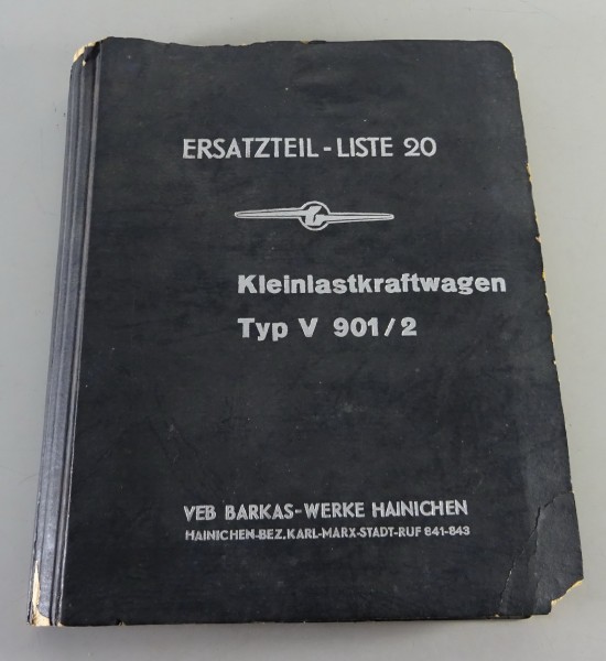 Teilekatalog / Ersatzteilliste Framo V 901/2 Transporter Ausgabe 1956