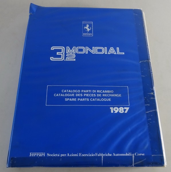 Teilekatalog / Spare Parts List Ferrari Mondial 3,2 Coupé + Cabrio 1987