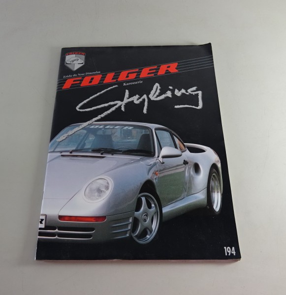 Prospekt Folger Karosserie Styling / Tuning für Porsche, VW, BMW Stand 1994