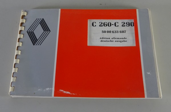 Betriebsanleitung / Handbuch Renault LKW C 260 - C 290 Stand 06/1986