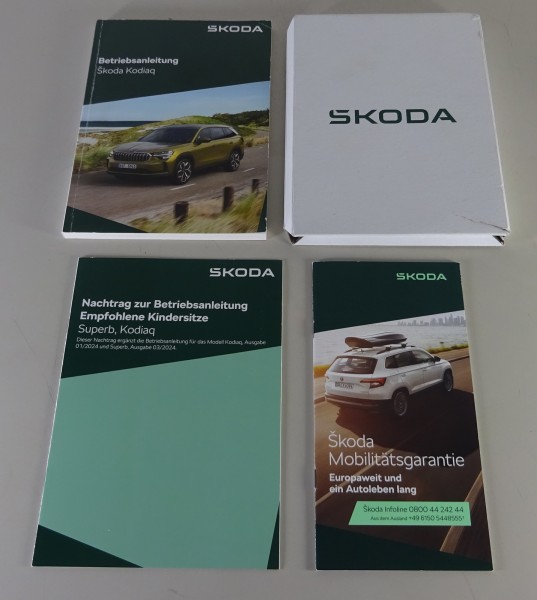 Bordmappe + Betriebsanleitung / Handbuch Skoda Kodiaq SUV Stand 01/2024