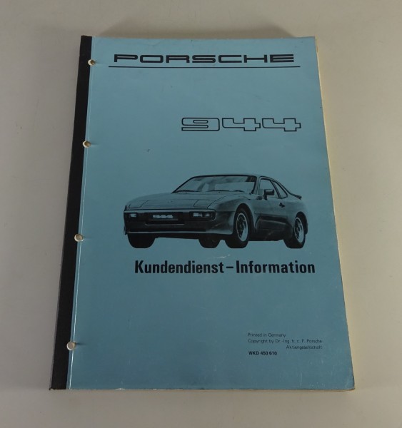 Werkstatthandbuch Porsche 944 Kundendienst - Information Stand 07/1981