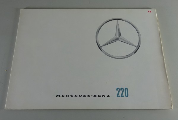 Faltprospekt / Broschüre Mercedes-Benz 220 W111 Heckflosse Stand 1962