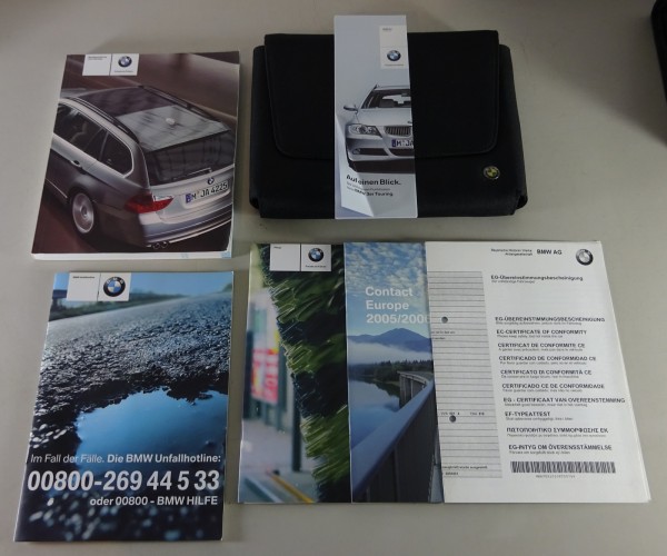 Bordmappe + Betriebsanleitung BMW 3er E90 Touring 320i - 330xd etc. von 08/2005