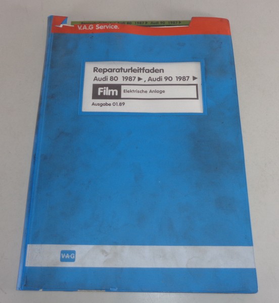 Werkstatthandbuch Microfich Audi 80 / 90 B3 Typ 89 Elektrische Anlage von 1/1989