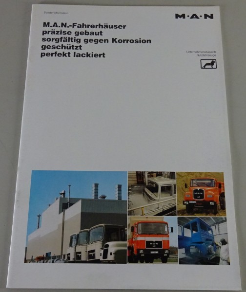 Prospekt / Broschüre MAN Fahrerhäuser Stand ca. 1985