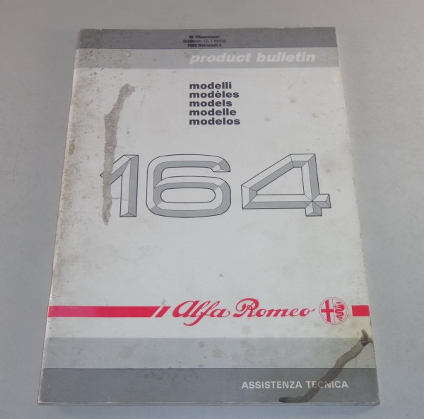 Product Bulletin / Einführungsschrift Alfa Romeo 164 T.Spark / 3.0 V6 Stand 1987
