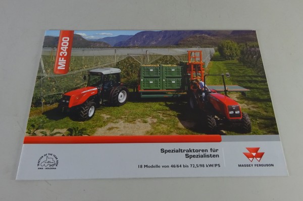 Prospekt / Broschüre Massey Ferguson Spezialtraktoren MF 3425 - 3455 Stand 2003